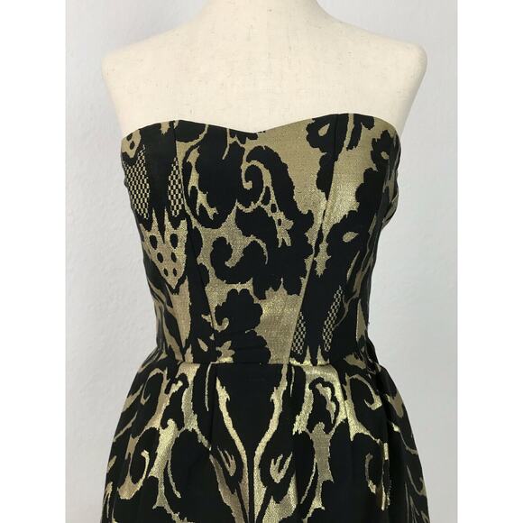 H&M Metallic Print Strapless Bodycon Mini Dress - Picture 2 of 9